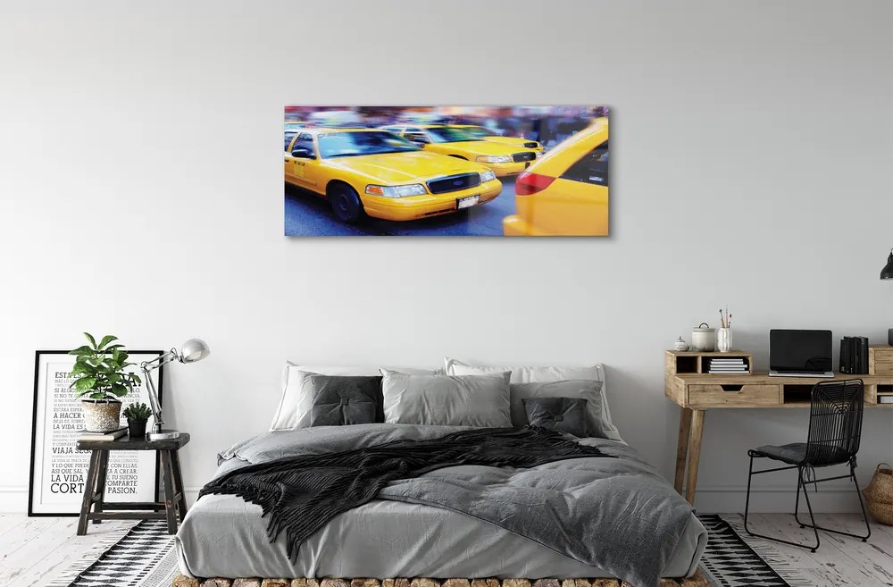 Obraz plexi Žltá taxi city 120x60 cm