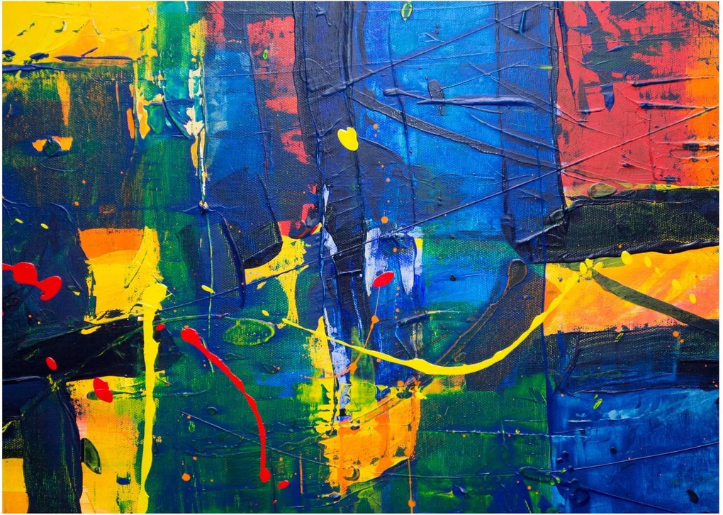 Sklenený obraz - Abstrakcia (70x50 cm)