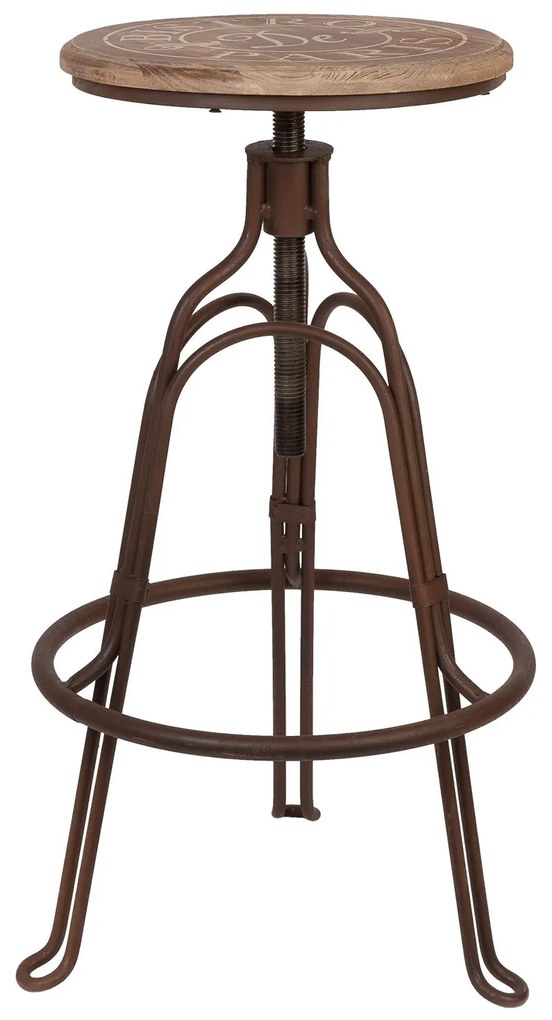 Kovová vytáčací stolička Bistro - Ø 35 * 60 cm