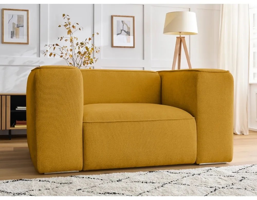 Okrovožlté kreslo Zephyr – Bobochic Paris