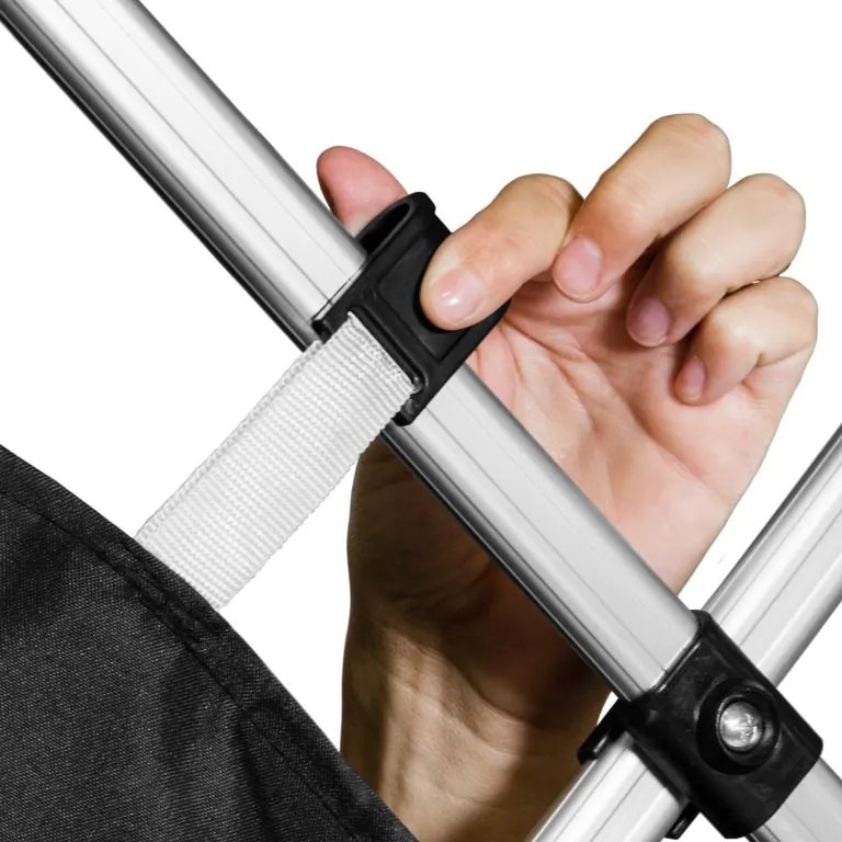 INSTENT 58612 Záhradný párty stan 3 x 6 - nožnicový - čierny