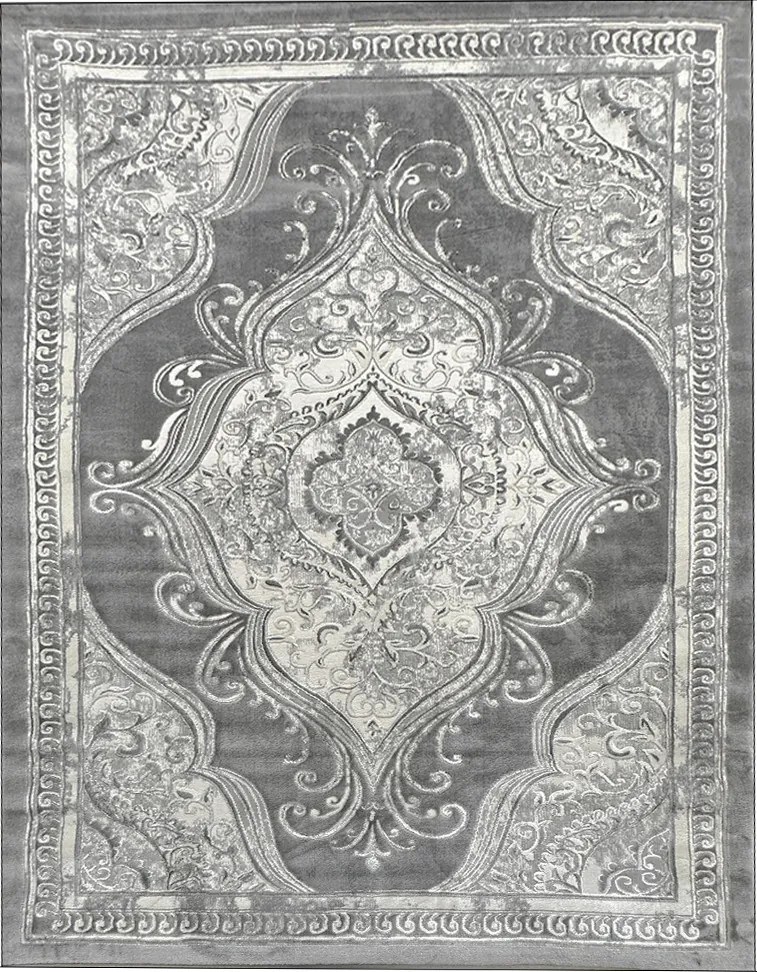 Koberec Opera 8081 sivý – obdĺžnikový koberec s orientálnym vzorom Rozmer: 120x180 cm