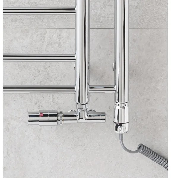 P.M.H. T2C-L - Kúpeľňový rebríkový radiátor THEIA 352W 154 cm ľavý/lesklý chróm