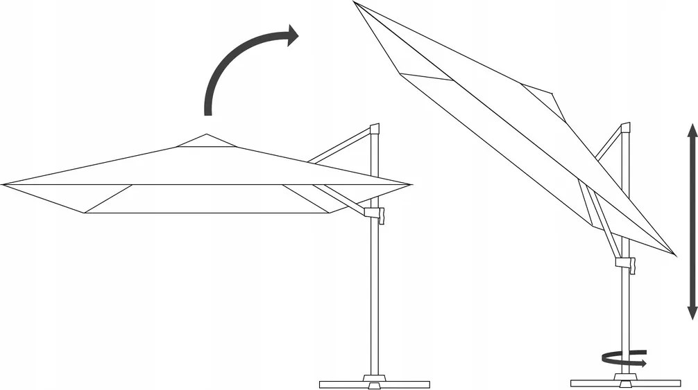 Garden Line ROMA GARDEN SLNEČNÍK 3 x 3 M BEŽOVÝ S OBALOM