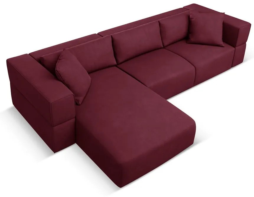 Vínovočervená rohová pohovka, ľavý roh Esther - Milo Casa