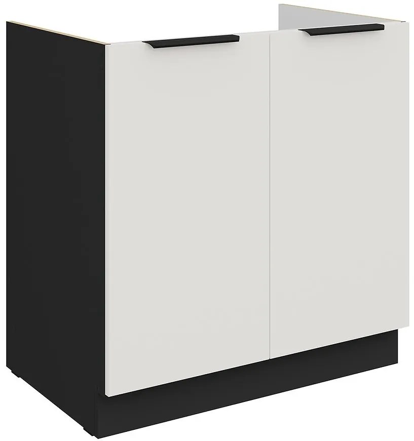 Kuchynská skrinka Aria-Wh/Bl Anti Fingerprint 80zl 2f Bb