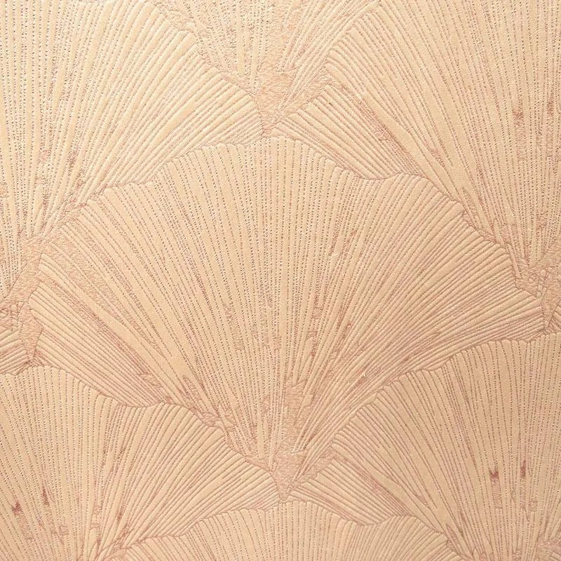 Béžový zamatový záves na krúžkoch GOJA s leskou potlačou 140x250 cm