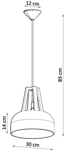 Sollux SL.0390 - Luster na lanku CASCO 1xE27/60W/230V pr. 30 cm