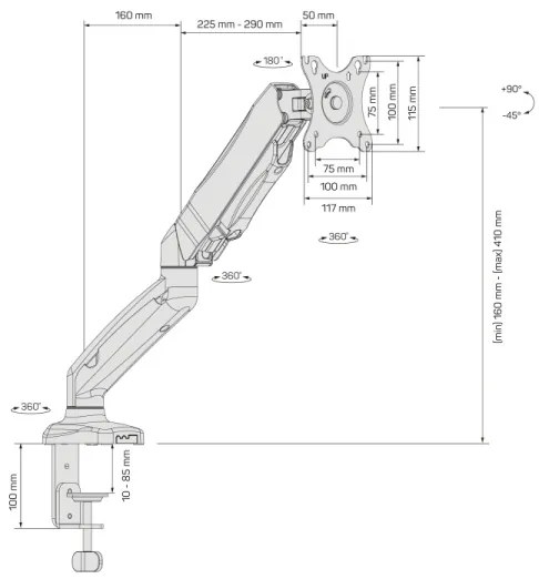 CONNECT IT CMF-3107-BK - Univerzálny držiak monitora 13-32” čierna