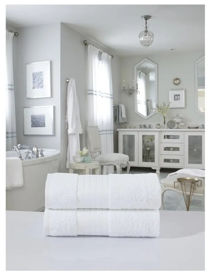 Biele froté bavlnené osušky v súprave 2 ks 70x140 cm – Good Morning