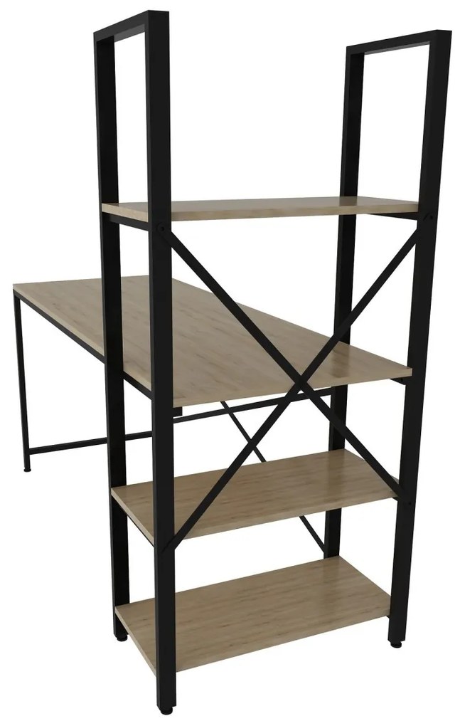 Písací stôl s regálom CENTILE dub sonoma