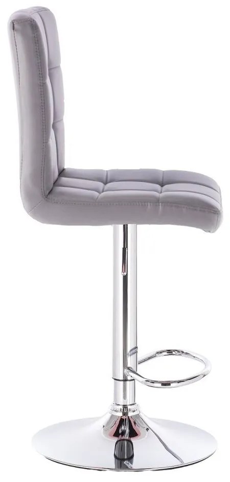 LuxuryForm DESIGN Barová stolička TOLEDO na striebornom tanieri - šedá