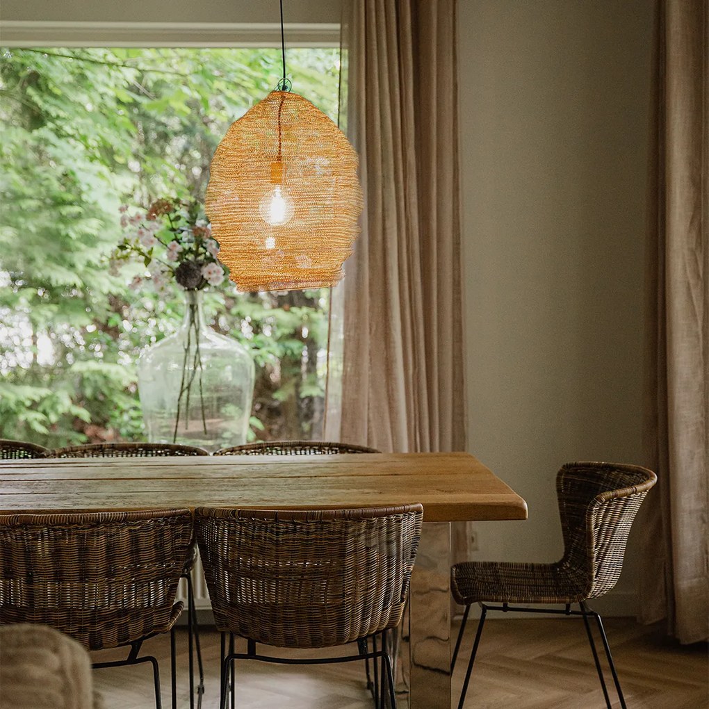 Orientálne závesné svietidlo zlaté - Nidum