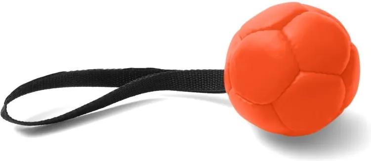 Oranžová ručne vyrobená hračka pre psov z prírodnej kože Marendog Ball, ⌀ 9 cm
