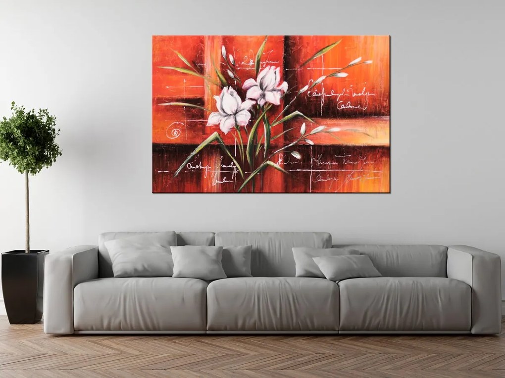 Gario Ručne maľovaný obraz Rozkvitnutý tulipán Rozmery: 120 x 80 cm