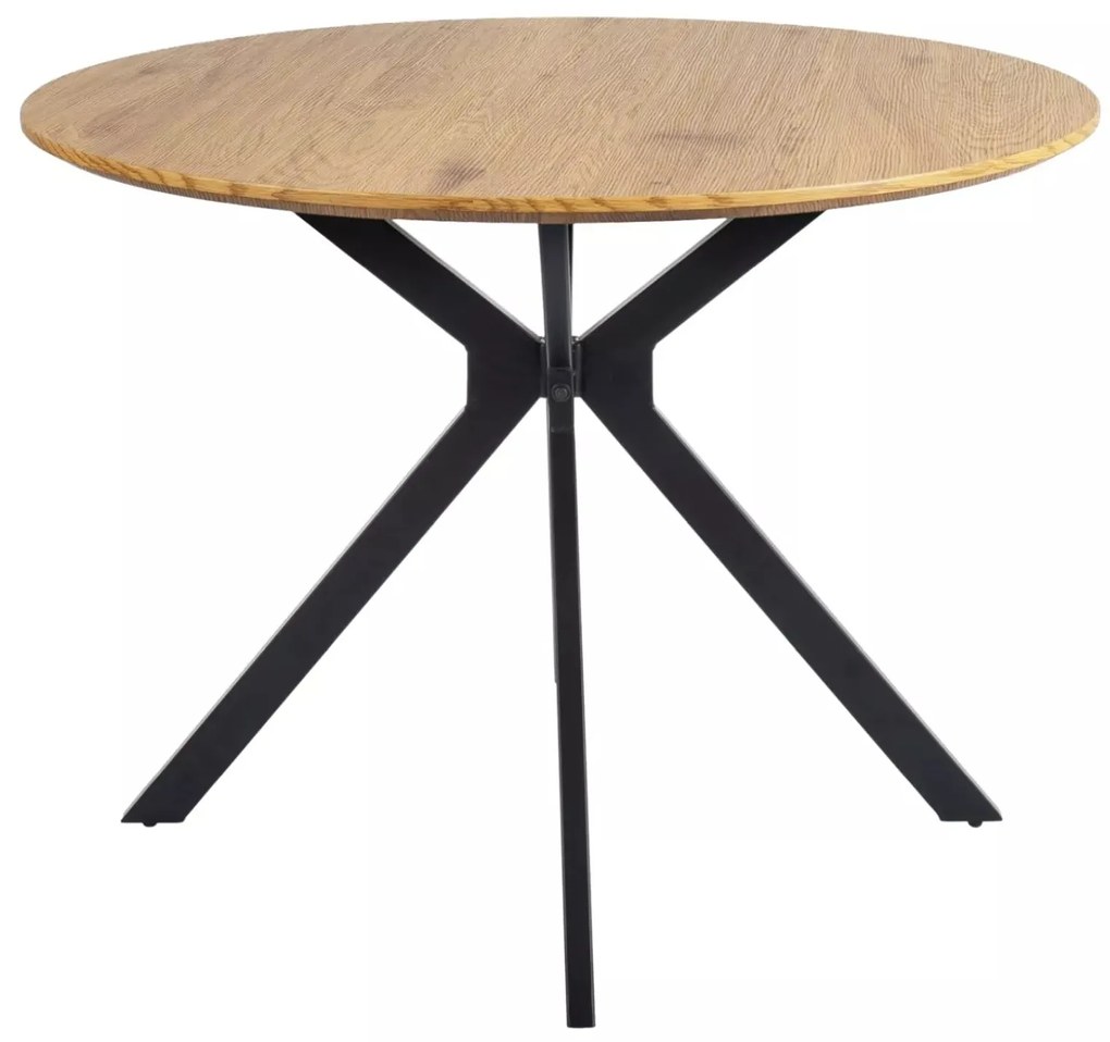 Okrúhly stôl Aster 100 cm dub prírodný/čierny