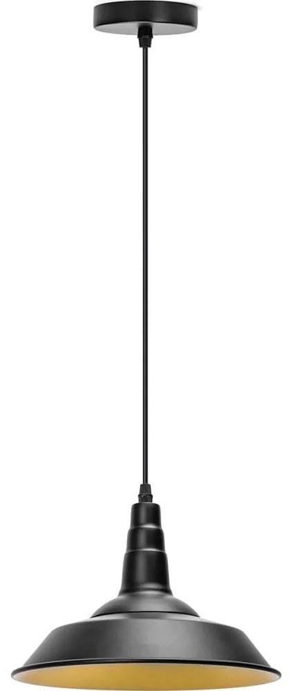 Aigostar - Luster na lanku 1xE27/60W/230V čierna