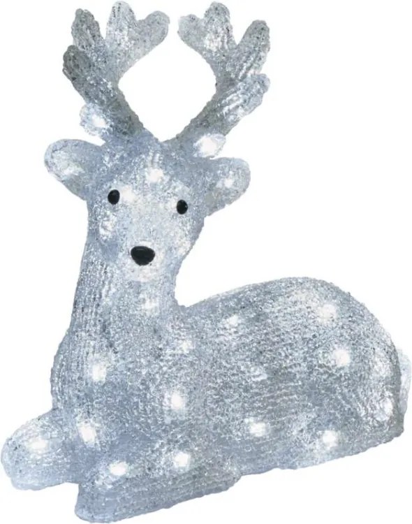 EMOS DCFC06 vianočná dekorácia - jelenček 40 LED V27cm 2,1W studená biela, IP44, časovač, adaptér