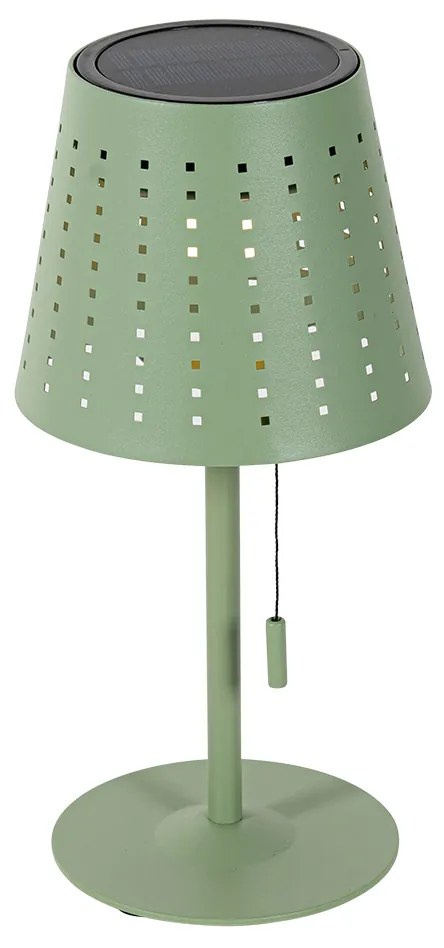 Vonkajšia stolná lampa zelená vrátane LED 3-stupňové stmievanie nabíjateľná a solárna - Ferre