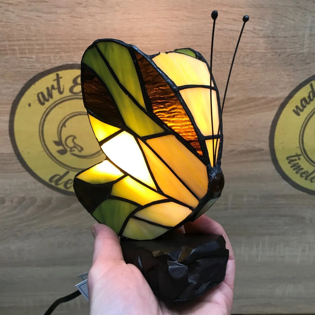 Detská lampa vitrážová MOTÝĽ_G