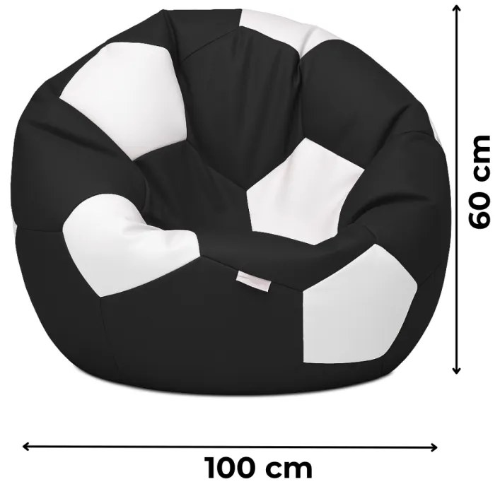 Sedací vak futbalová lopta čierno-biela EMI