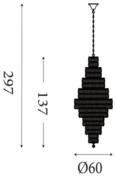 Searchlight 1500-13AB - Luster na reťazi EMPIRE 13xE14/60W/230V