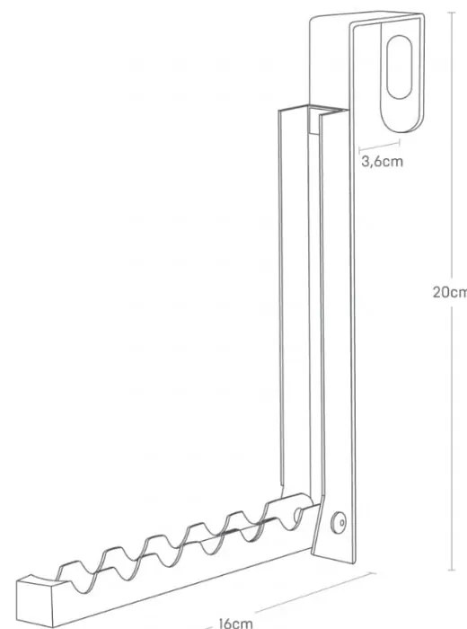 Čierno-biely výklopný vešiak YAMAZAKI Mito
