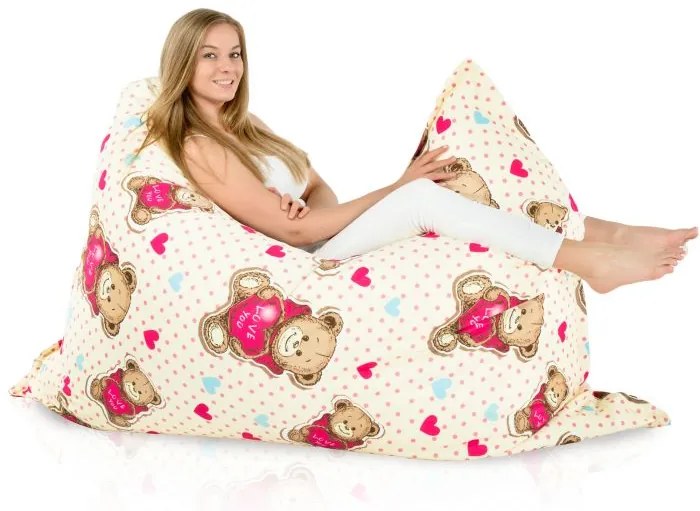 Sedací vak s motívom Macíkov – XL/XXL | Roztomilý doplnok do detskej izby Veľkosť: XL