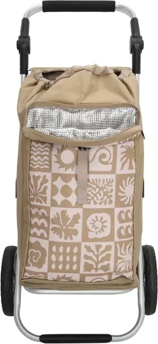 Beagles Béžový kárový nastaviteľný nákupný vozík na kolieskach “Hercules“