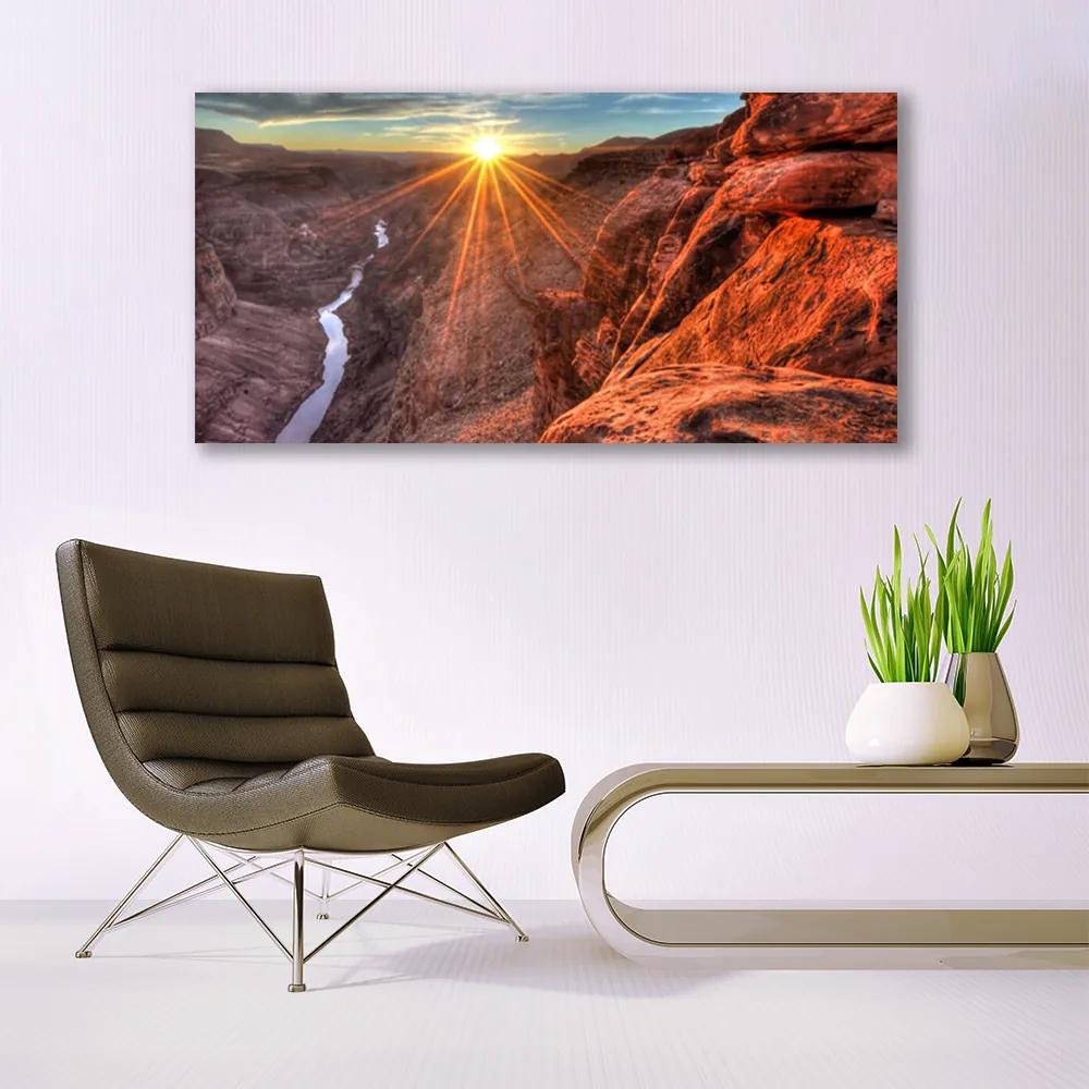 Obraz plexi Slnko púšť krajina 120x60 cm