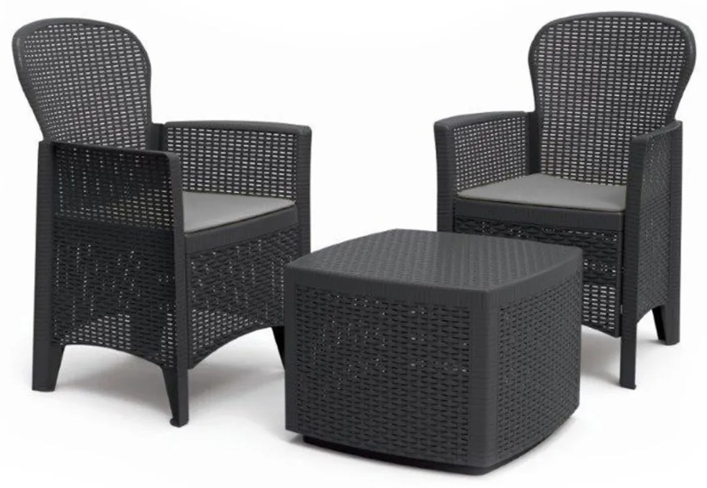 Záhradný set TREE, 3-dielny, antracitová I.P.A.E-Progarden