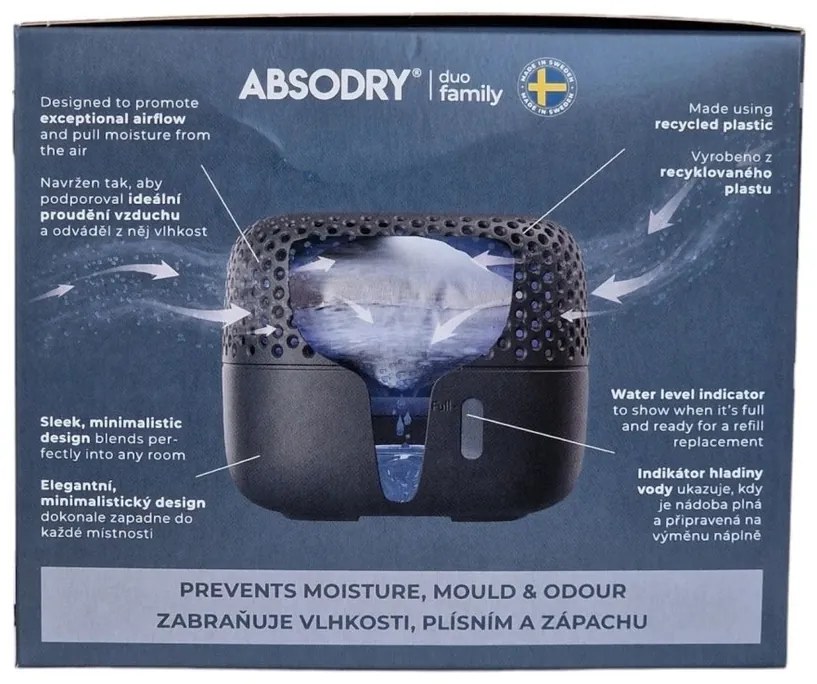 Everbrand pohlcovač vlhkosti Absodry Duo Family Bag 3-series, do 30 m3, Midnight Blue