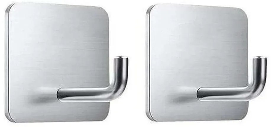 Nalepovacie kovové háčiky - 2 ks