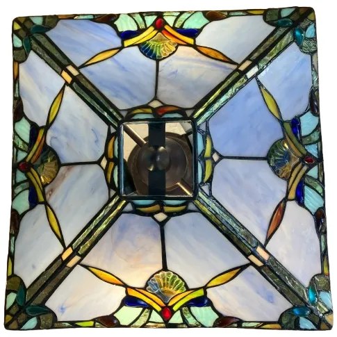 Lampa s retiazkami Tiffany vitráž kolekcia BLUE Ø36*60