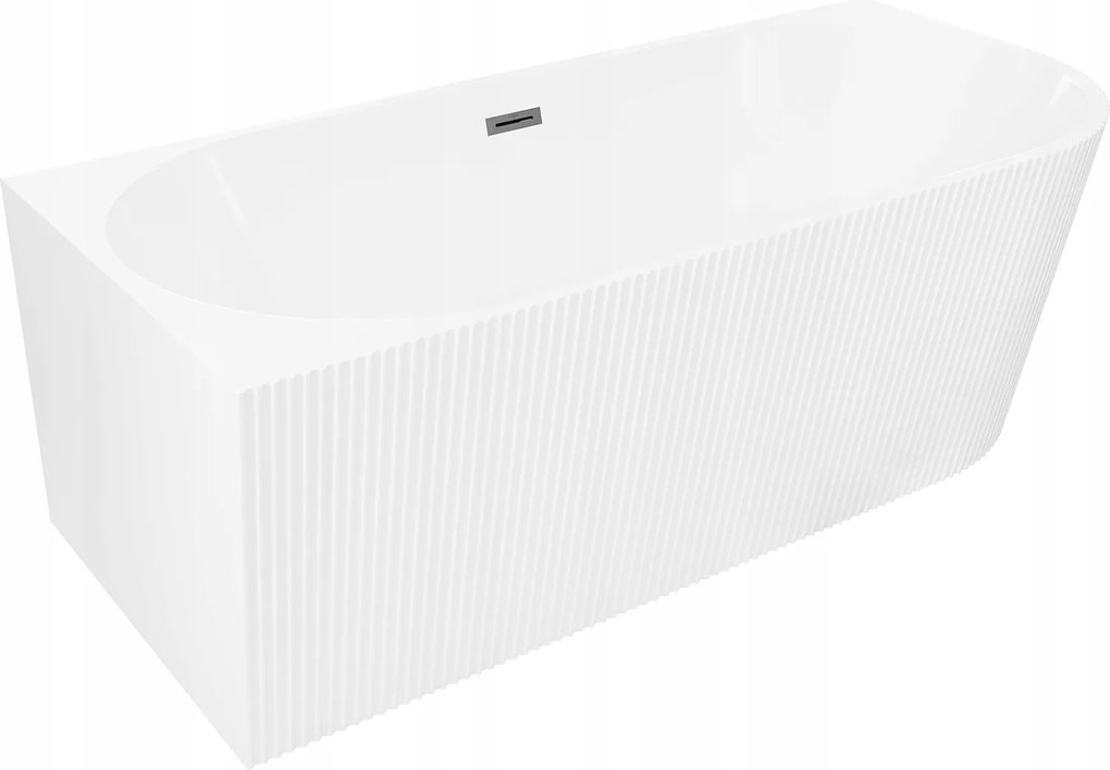 Mexen Silo ľavá roh. vaňa 150x75 cm, biela, gun gray prepad