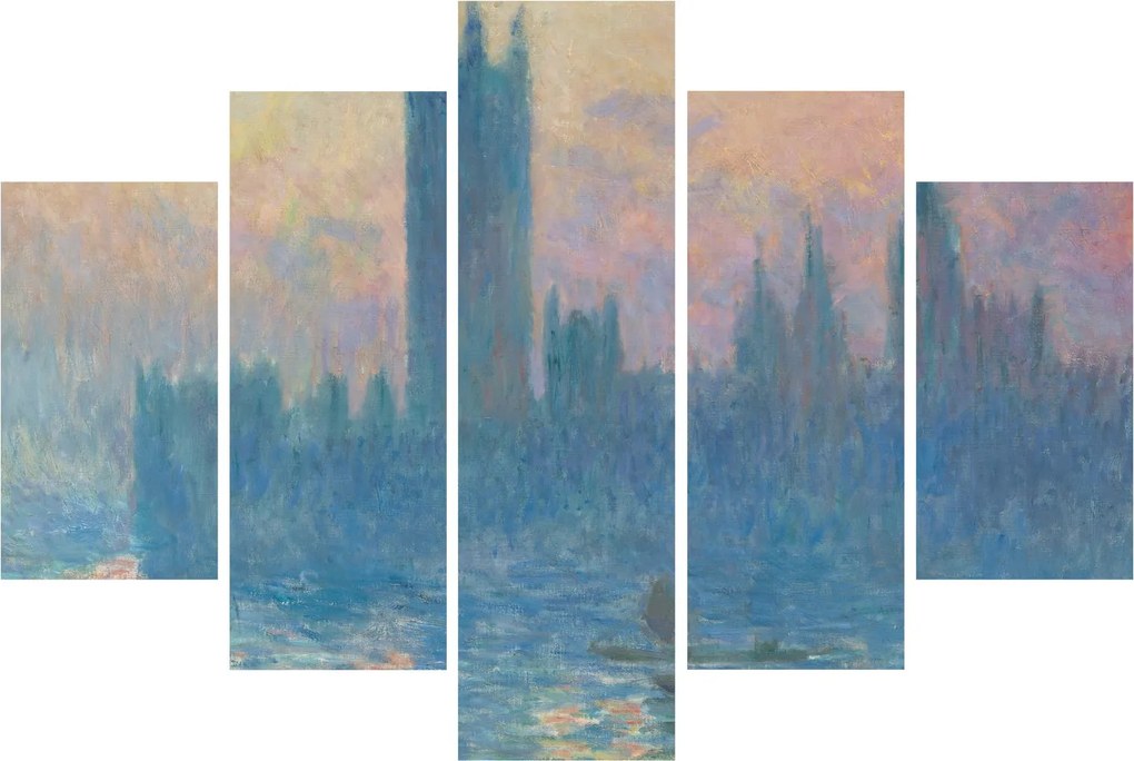 Obraz - Claude Monet, The Houses of Parliament, Sunset, reprodukcia (150x105 cm)