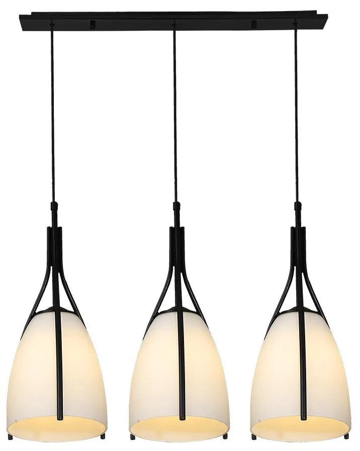 Luxera 61302 - Luster na lanku ZORZO 3xE27/60W/230V