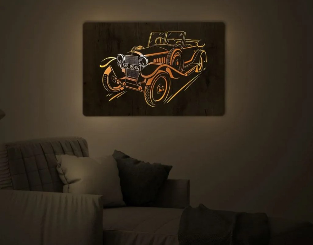 Podsvietený obraz na stenu Veterán na batériu