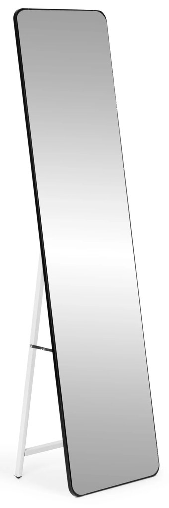 Veľké stojace obdĺžnikové zrkadlo, úzky rám, 148 cm