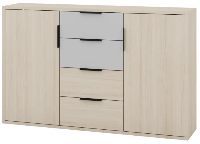 Komoda Ryga 05 145 cm dub Riva/šedá