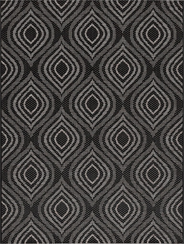 Koberec Breeze black/ clif grey 120 x 170 cm