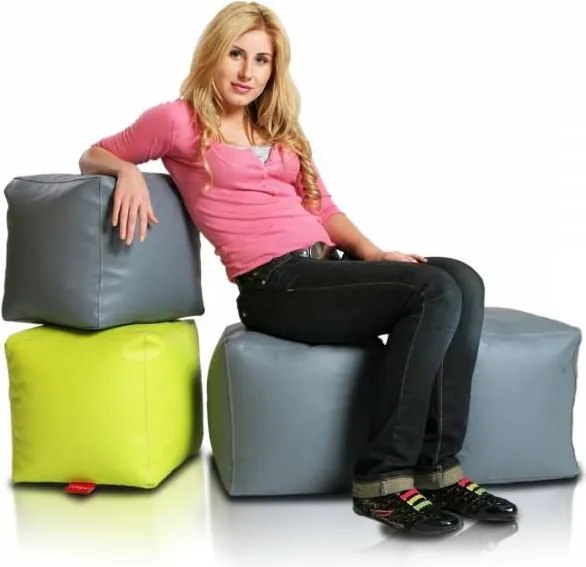 INTERMEDIC Sedací Vak Cube L 150L Farba: E11 - Modrá tmavá (Ekokoža)