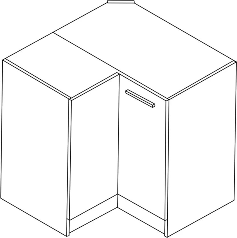 Dolná rohová kuchynská skrinka Fabiana S-90N - biela