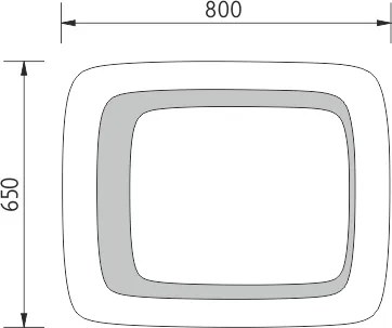 Nimco LED zrkadlo 650x800 - ZP 7001