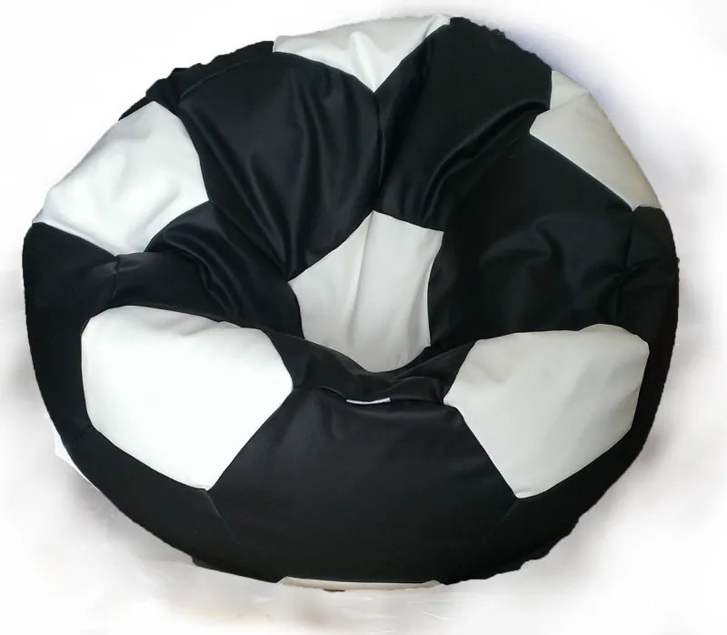 Sedací vak futbalová lopta XXL - čierno čierna