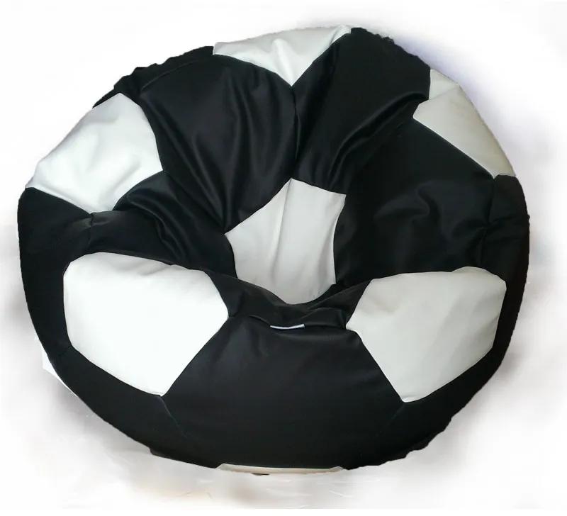 Sedací vak futbalová lopta XXL TiaHome - čierno čierna