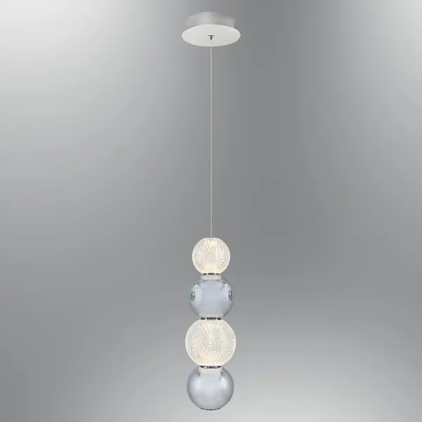 Závesný LED luster CREMONA na lanku LED/7W/230V 3000K matný chróm