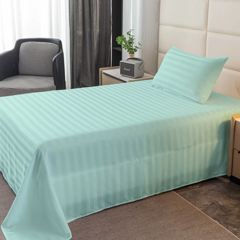 Hotelová plachta z mikrovlákna 140x240 cm a obliečka na vankúš 50x70 cm JASMINE, mentolová Typ zapínania: Zips