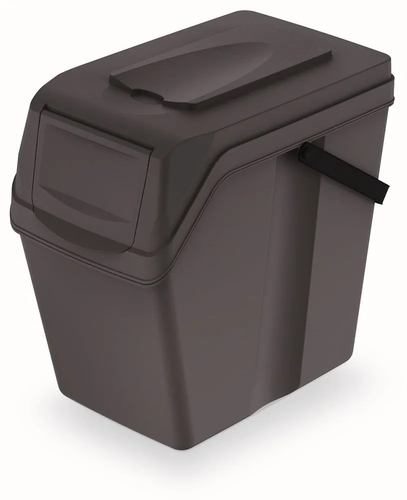 Odpadkový kôš SORTEX II antracit, objem 25L