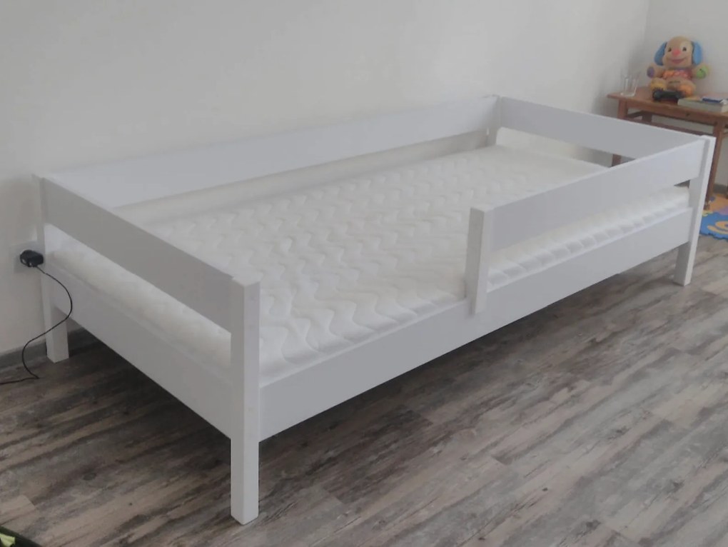 LU Detská biela posteľ Mix 180x80